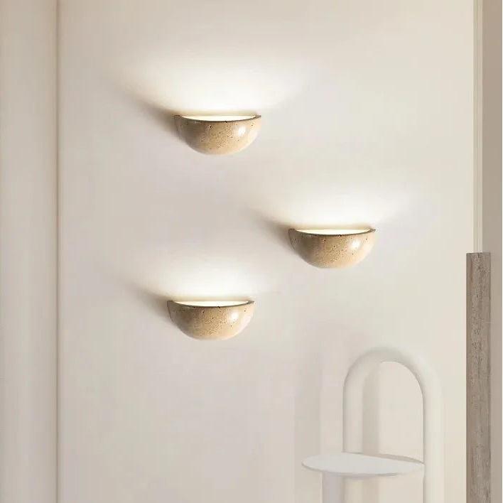 Applique murale en pierre LED – lampe japonaise design minimaliste