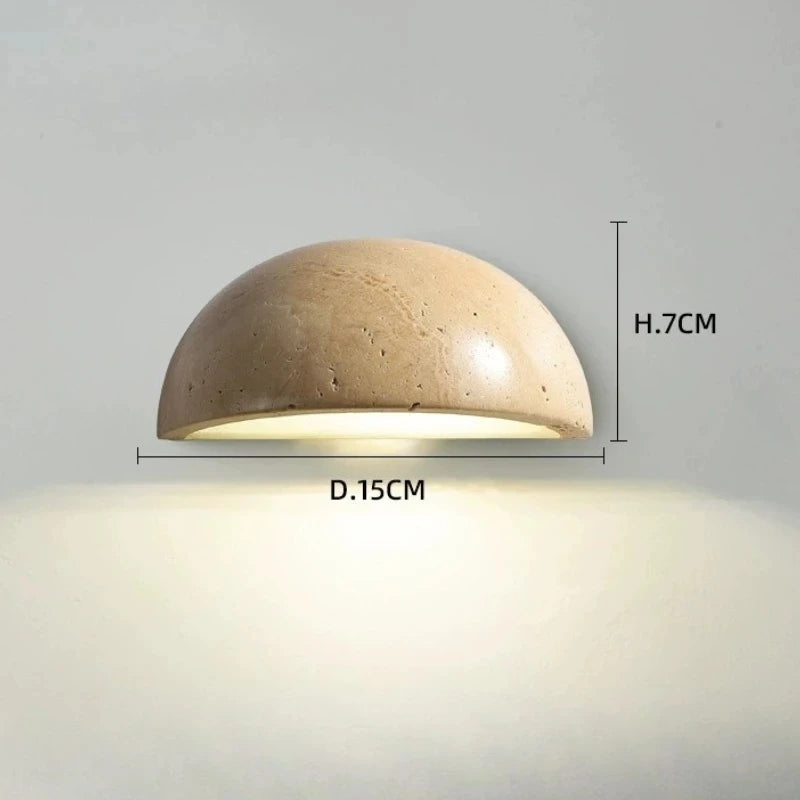 Applique murale en pierre LED – lampe japonaise design minimaliste