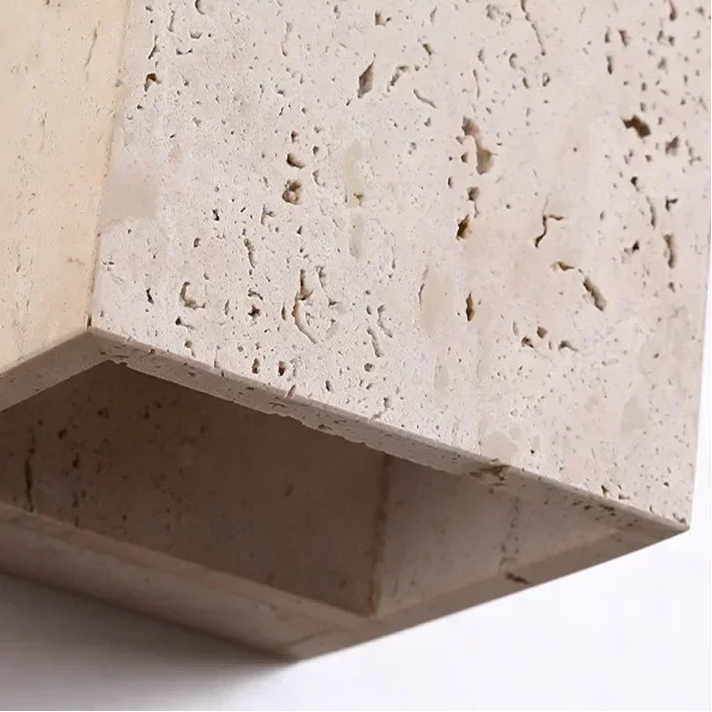 Applique murale en travertin naturel LED – lampe moderne IP65 étanche