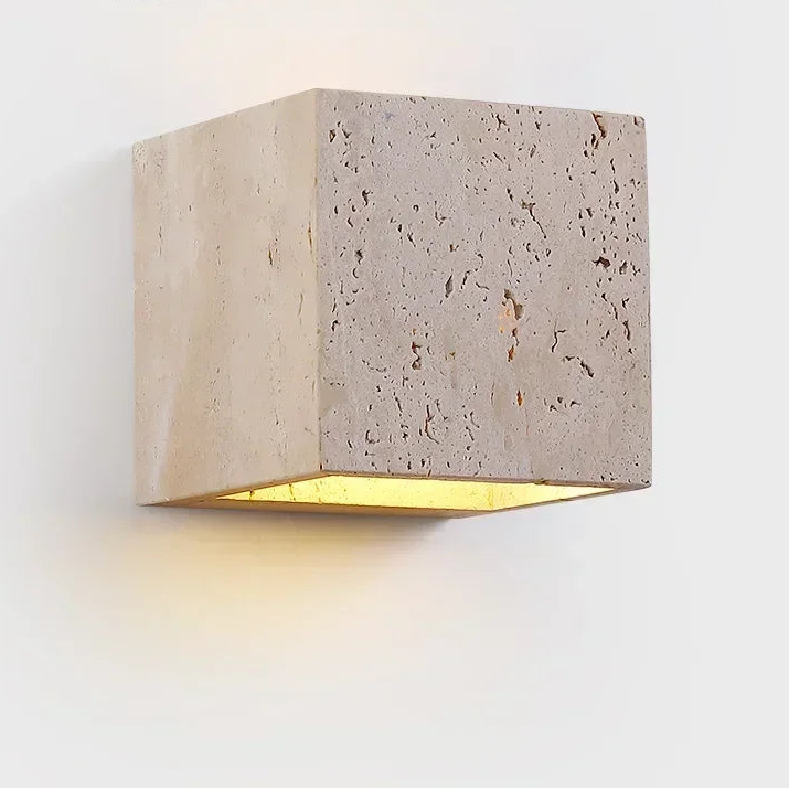 Applique murale en travertin naturel LED – lampe moderne IP65 étanche