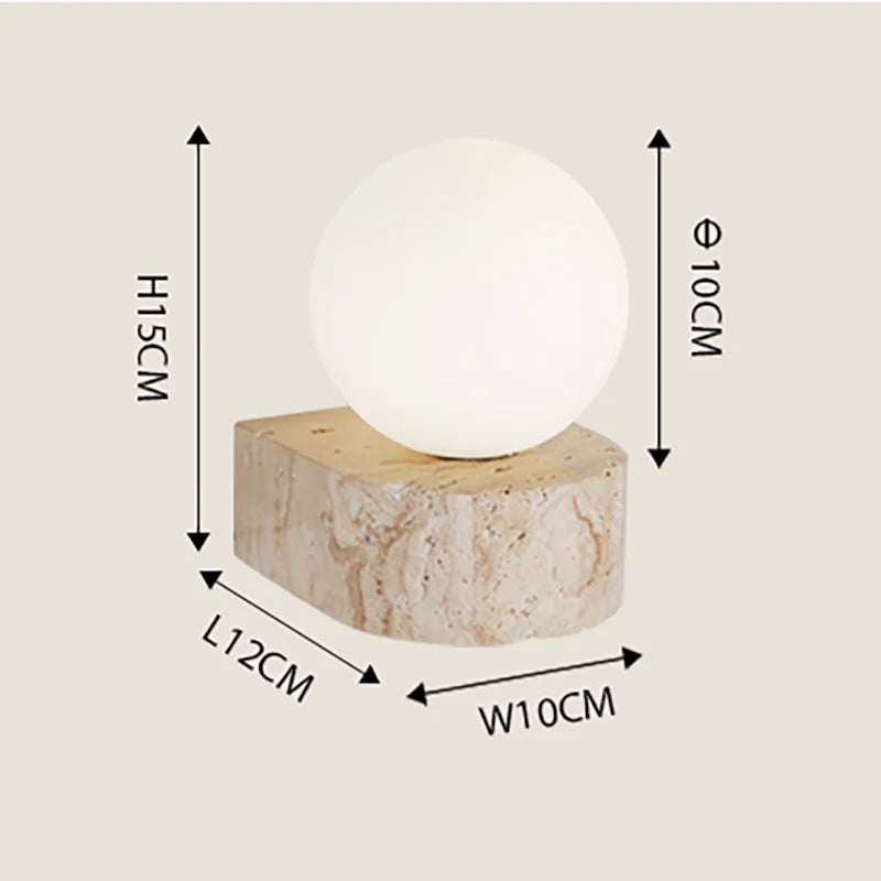 Applique murale en verre et pierre LED – lampe style européen moderne