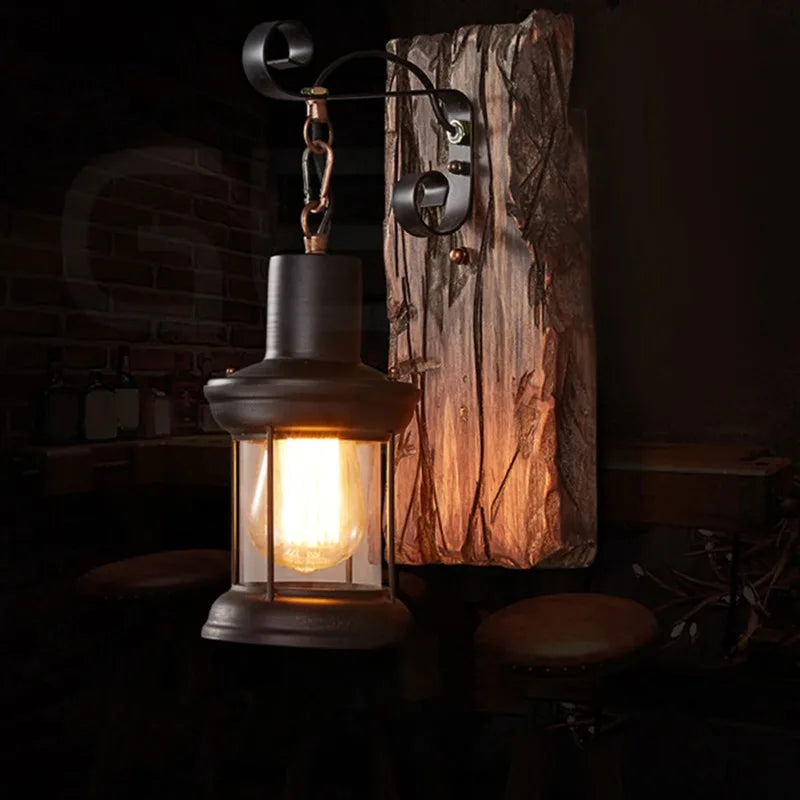 Applique murale industrielle vintage – Lampe murale métal noir