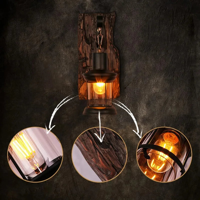 Applique murale industrielle vintage – Lampe murale métal noir