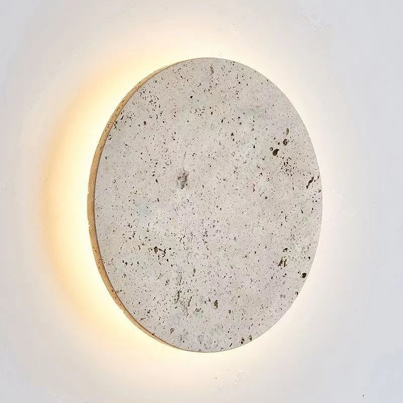 Applique murale marbre et bois LED – lampe japonaise design minimaliste