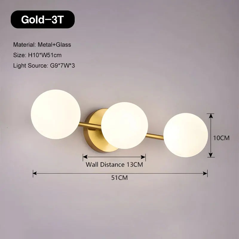 Applique murale nordique LED - Salle de bain