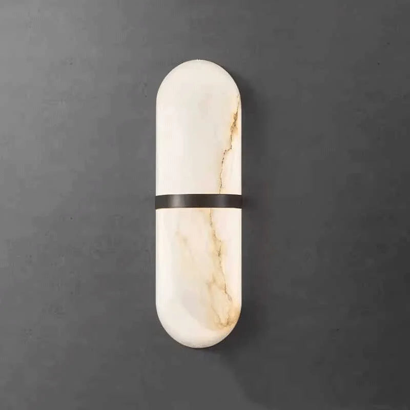 Applique murale ovale cuivre & marbre – luminaire mural moderne luxe