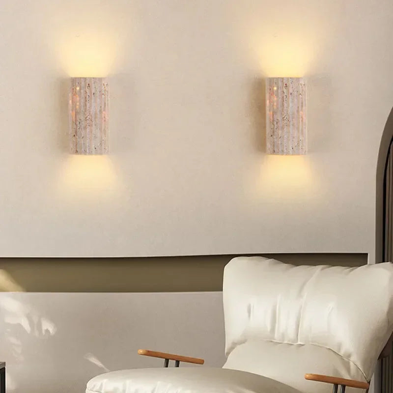 Applique murale pierre naturelle – Lampe LED design moderne