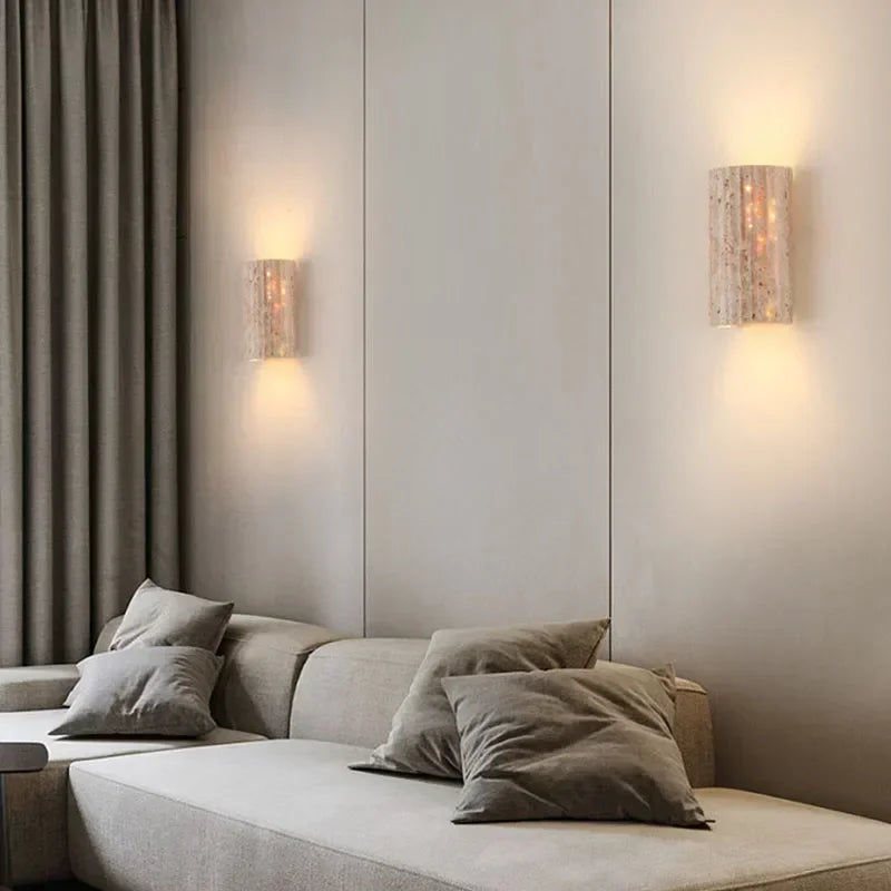 Applique murale pierre naturelle – Lampe LED design moderne