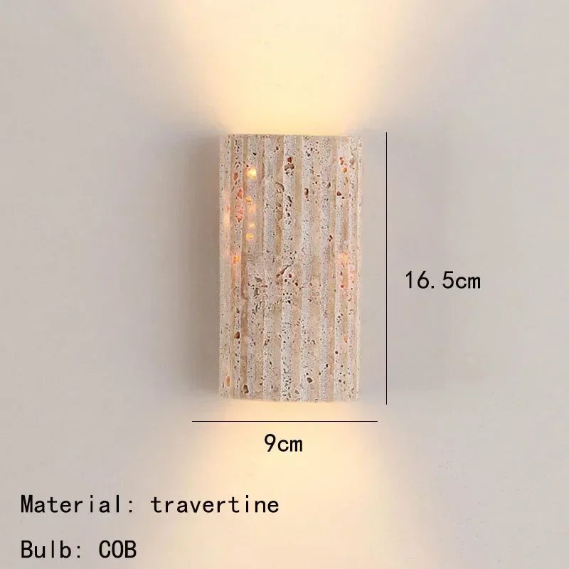 Applique murale pierre naturelle – Lampe LED design moderne