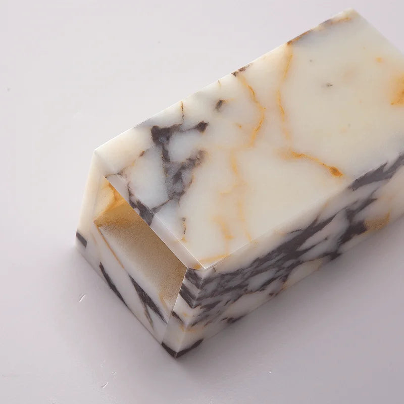 Applique murale pierre naturelle noire LED design luxe Art Déco