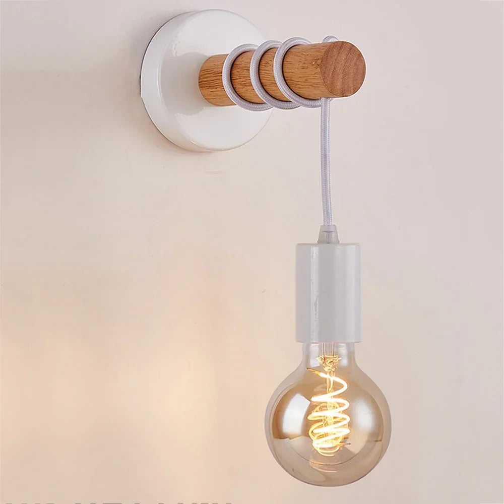 Applique murale rétro en bois – lampe murale vintage pour intérieur