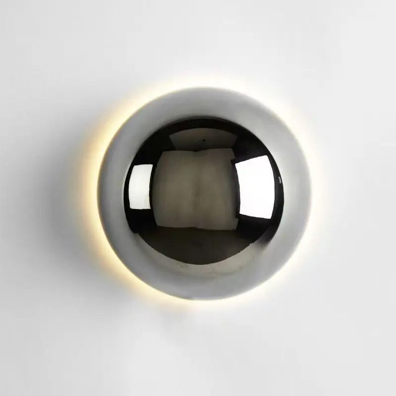 Applique murale ronde effet éclipse lunaire