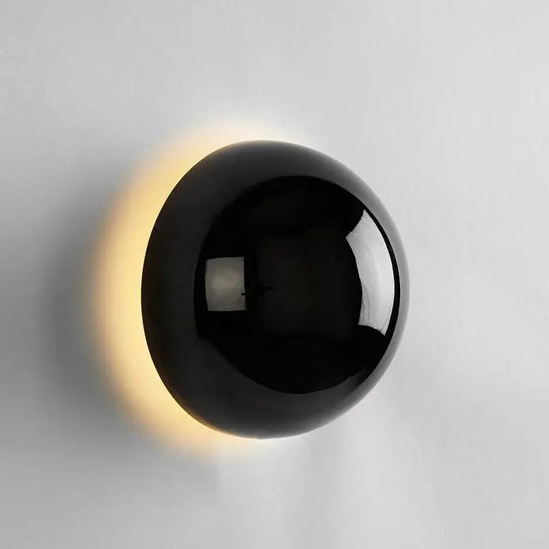 Applique murale ronde effet éclipse lunaire