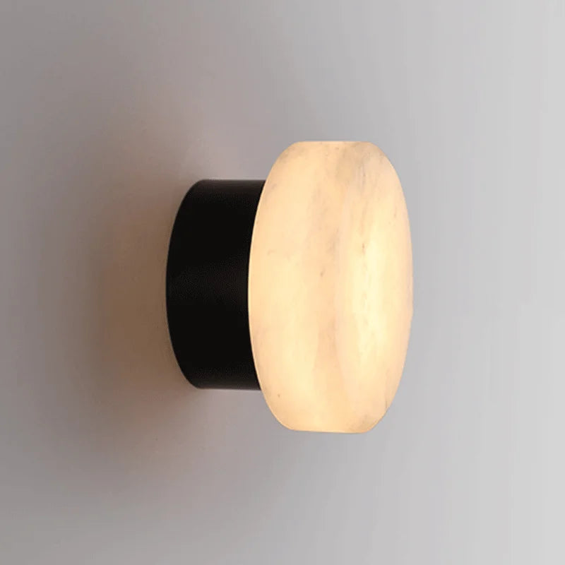 Applique murale ronde en marbre naturel LED