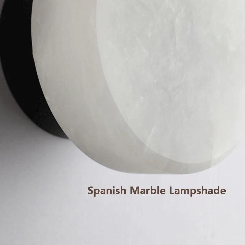 Applique murale ronde en marbre naturel LED