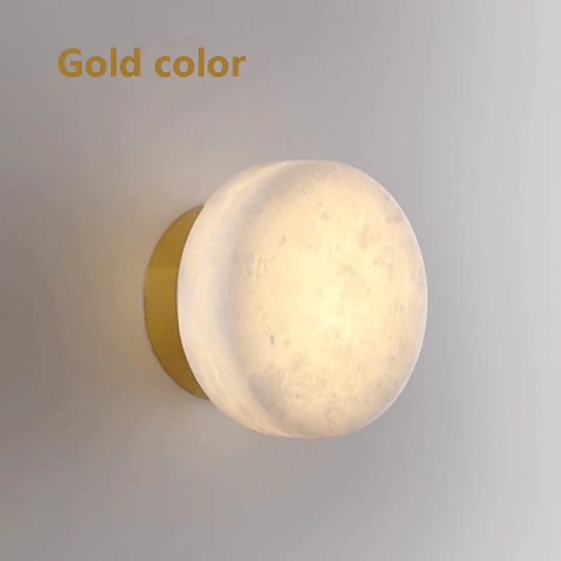 Applique murale ronde en marbre naturel LED