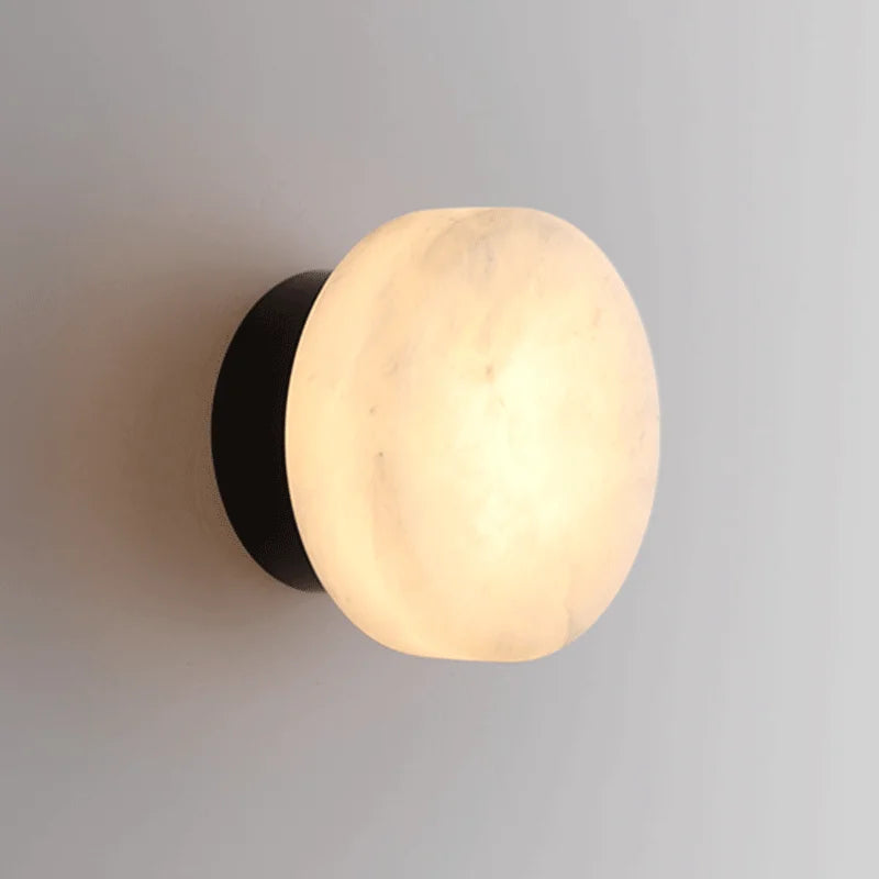Applique murale ronde en marbre naturel LED