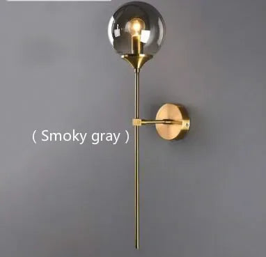 Applique murale ronde en verre doré classique