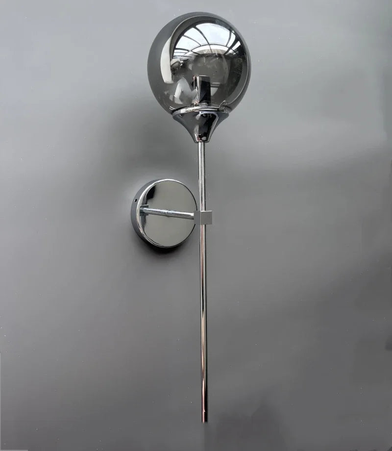 Applique murale ronde en verre doré classique