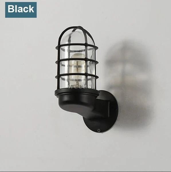 Applique murale vintage cage métal E27 – style loft industriel