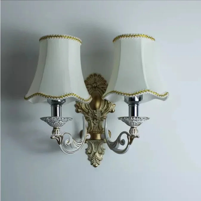 Applique murale vintage en fer rouge bronze