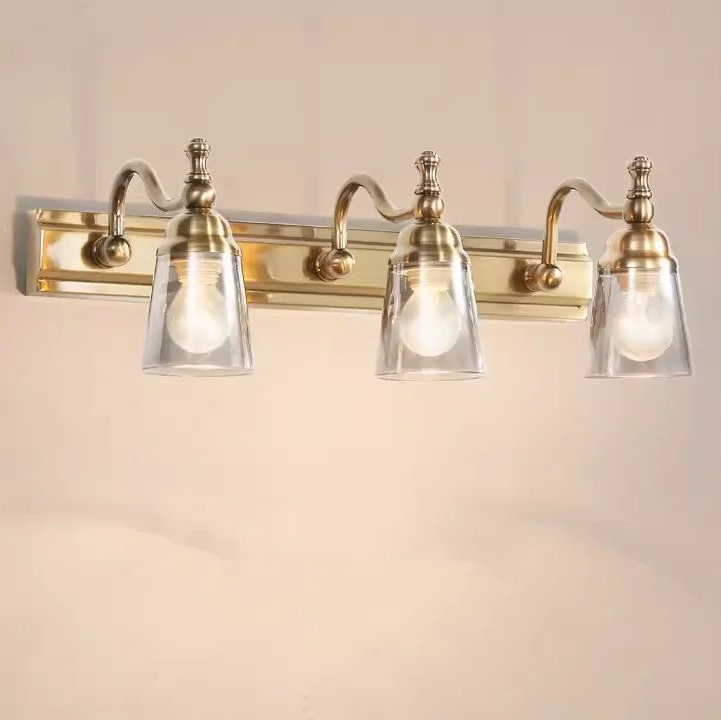 Applique murale vintage verre et métal pour miroir salle de bain élégante