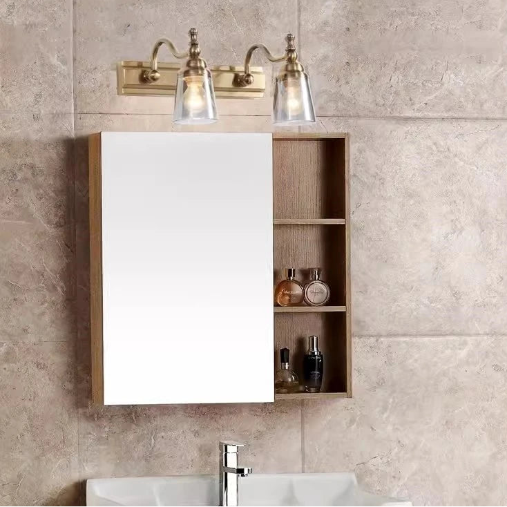 Applique murale vintage verre et métal pour miroir salle de bain élégante