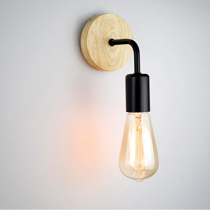 Applique murale LED vintage en corde de chanvre