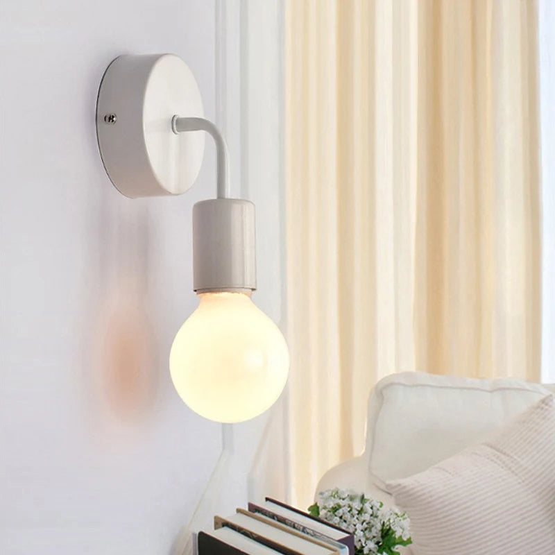 Applique murale LED nordique métal noir