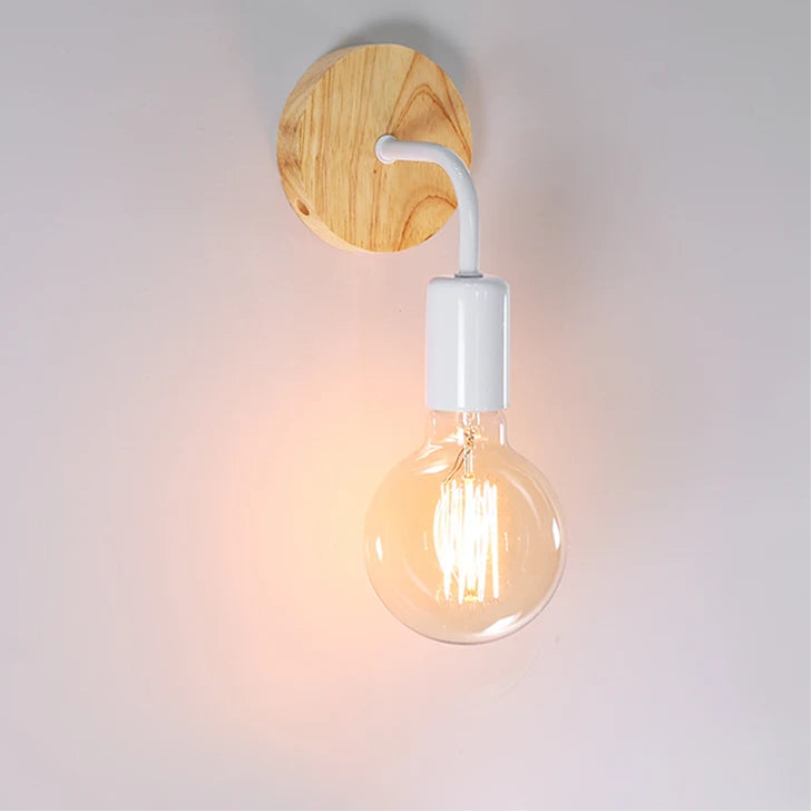 Applique murale LED vintage en corde de chanvre