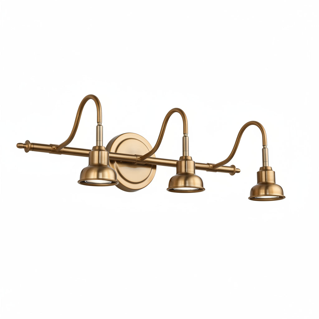 Lampe murale LED miroir bronze pour salle de bain design moderne