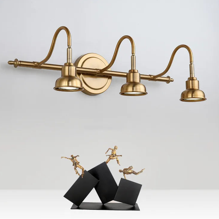 Lampe murale LED miroir bronze pour salle de bain design moderne