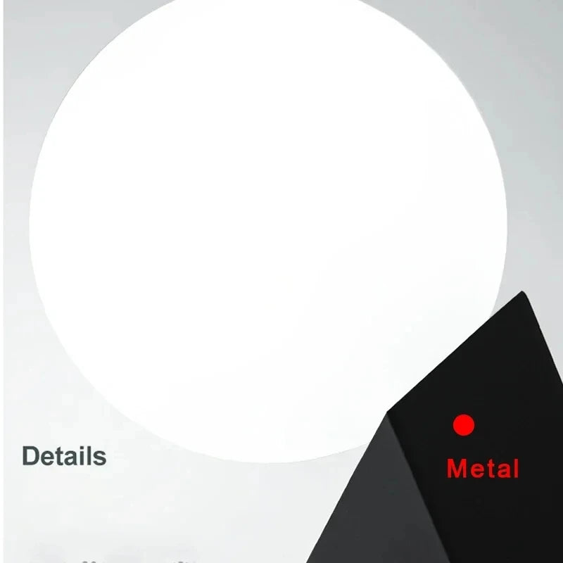 Lampe murale LED moderne noire et blanche