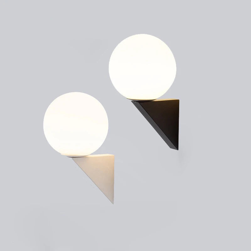 Lampe murale LED moderne noire et blanche