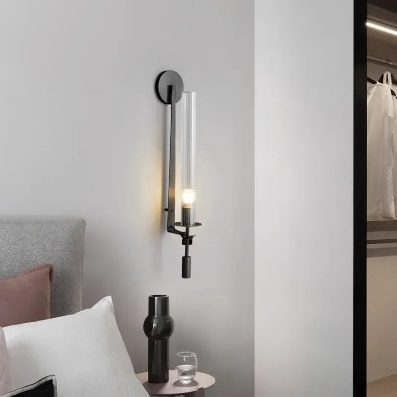 Lampe murale en verre doré – Moderne chambre et hôtel