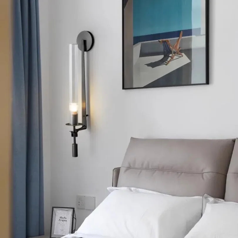 Lampe murale en verre doré – Moderne chambre et hôtel