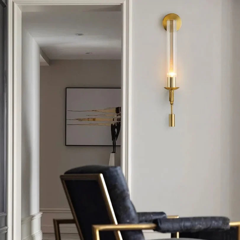 Lampe murale en verre doré – Moderne chambre et hôtel