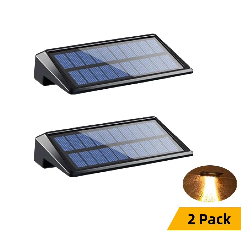 Lot de 2 lampes solaires extérieures LED – Éclairage murale jardin