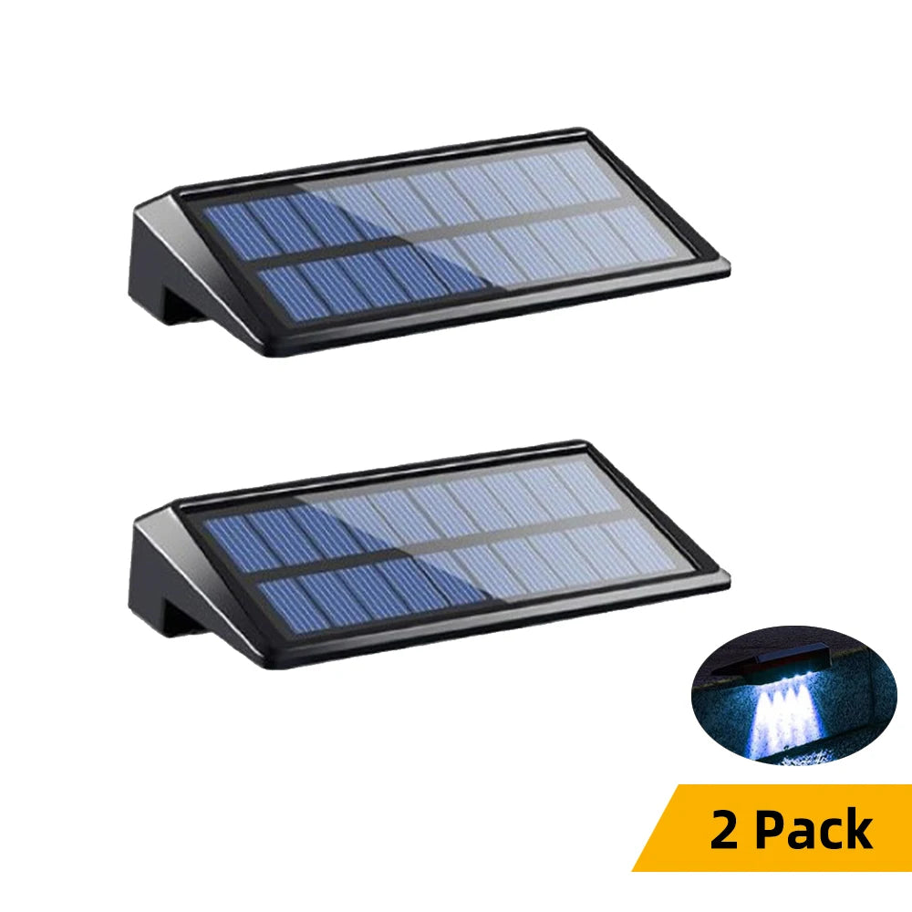 Lot de 2 lampes solaires extérieures LED – Éclairage murale jardin