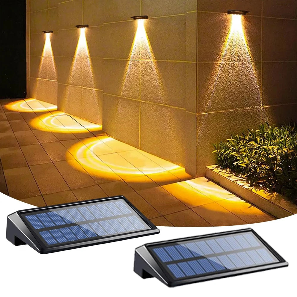 Lot de 2 lampes solaires extérieures LED – Éclairage murale jardin