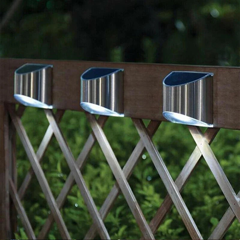 Lot de 2 lampes solaires murales LED inox – Éclairage extérieur
