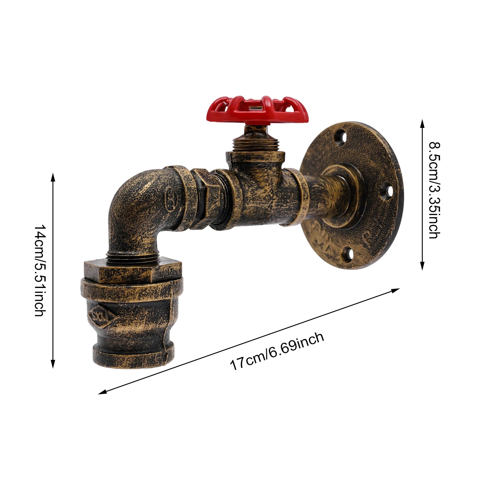 Lot de 2 appliques murales robinet