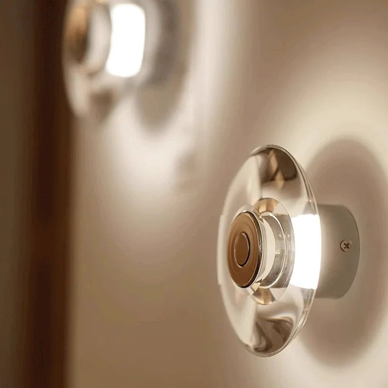 Applique murale cristal ronde LED – Chevet & Salon