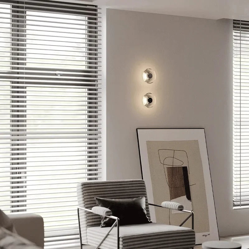 Applique murale cristal ronde LED – Chevet & Salon