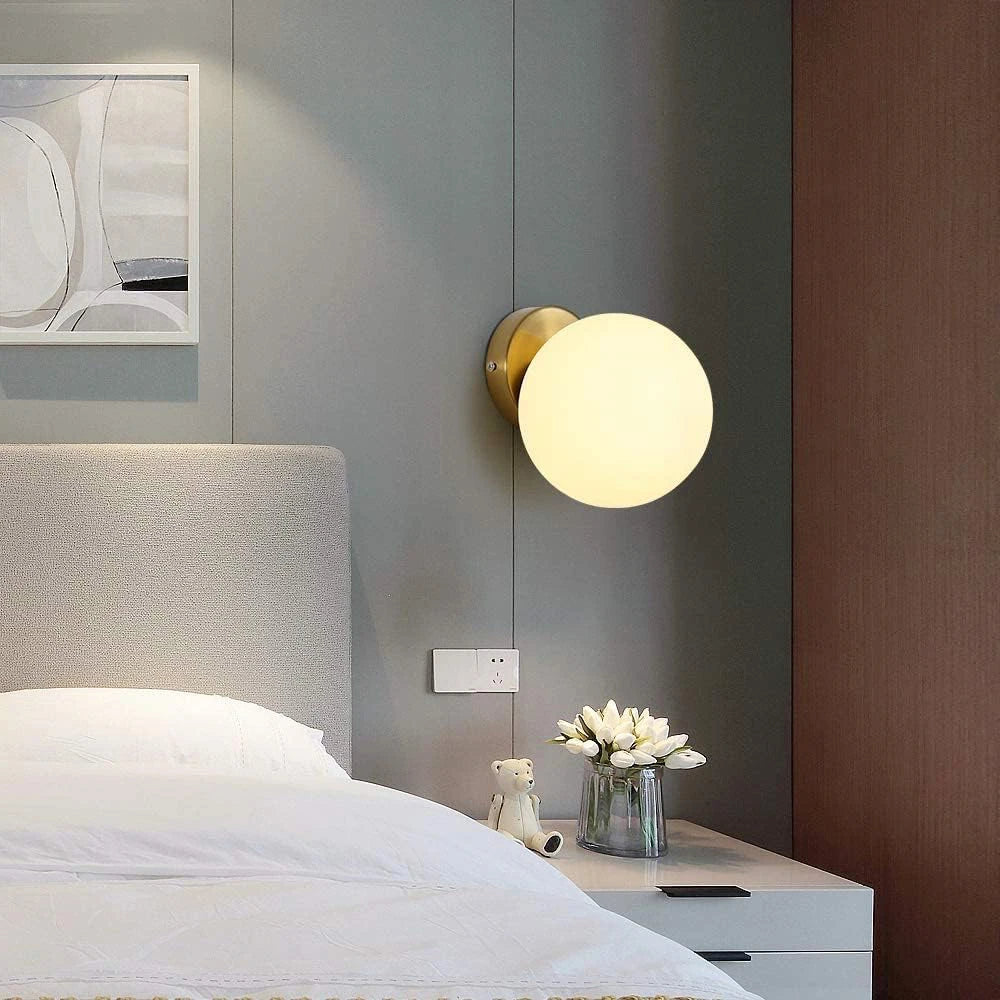 Applique murale LED boule verre
