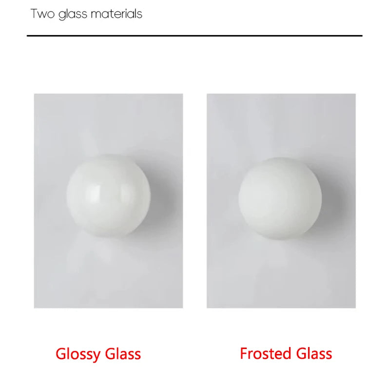 Applique murale en verre opalin ronde