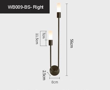 Applique murale LED ligne et courbe