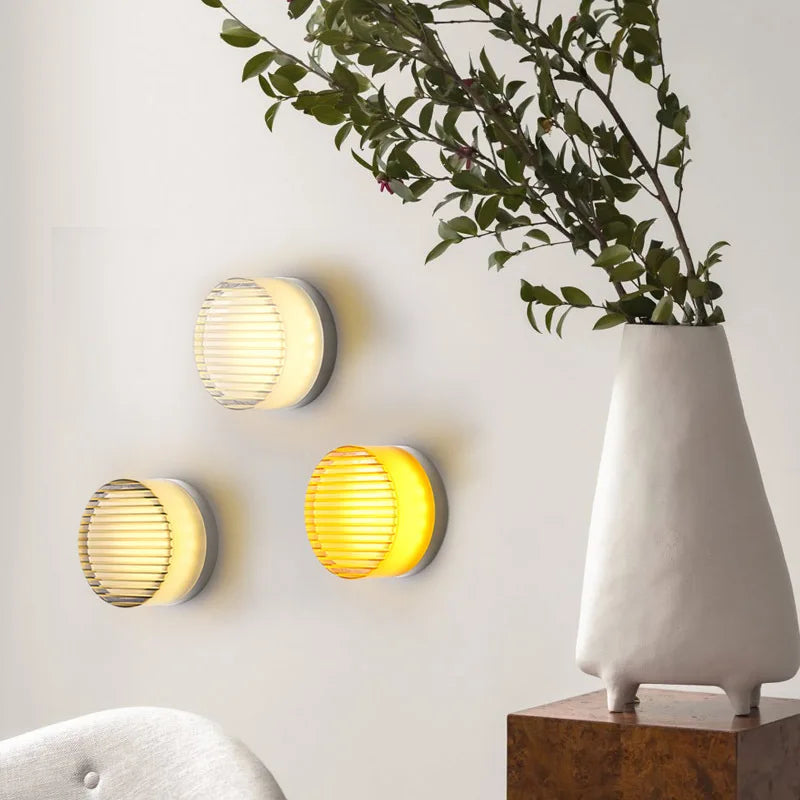 Applique murale LED ronde moderne en aluminium