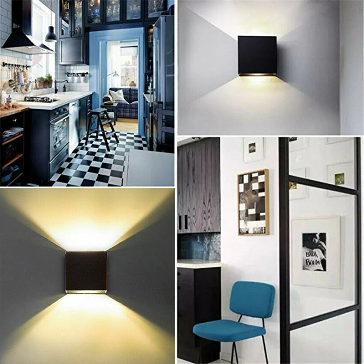 Lot de 4 appliques murales LED – Minimaliste