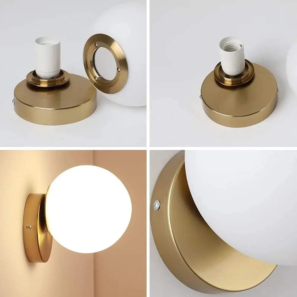 Applique murale LED boule verre